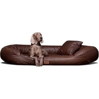Tierlando Orthopädisches Hundebett LENNART VISCO PLUS Kunstleder braun 1,4 m, 30 cm, 1,05 m von Tierlando