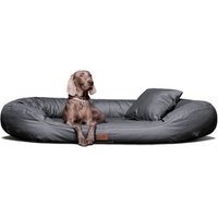 Tierlando Orthopädisches Hundebett LENNART VISCO PLUS Kunstleder schwarz/ graphit 1,4 m, 30 cm, 1,05 m von Tierlando