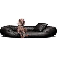 Tierlando Orthopädisches Hundebett LENNART VISCO PLUS Kunstleder schwarz 1,4 m, 30 cm, 1,05 m von Tierlando