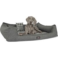 Tierlando SCOTCH VISCO - Orthopädisches Hundebett mit 2-in-1-Bezug schwarz/ graphit 1,1 m, 22 cm, 90 cm von Tierlando