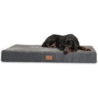 Tierlando STUART ORTHO PLUS - Orthopädische Hundematte schwarz/ graphit 1,5 m, 13 cm, 1 m von Tierlando