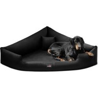 Tierlando TRIVIA - Orthopädisches Eckhundebett schwarz 1 m, 25 cm, 1 m von Tierlando