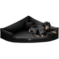 Tierlando TRIVIA - Orthopädisches Eckhundebett schwarz 80 cm, 25 cm, 80 cm von Tierlando