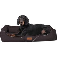 Tierlando WILLIAM Couture - Orthopädisches Hundebett braun 1,1 m, 22 cm, 85 cm von Tierlando