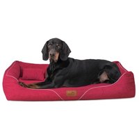Tierlando WILLIAM Couture - Orthopädisches Hundebett dunkelrot 1,6 m, 22 cm, 1,1 m von Tierlando