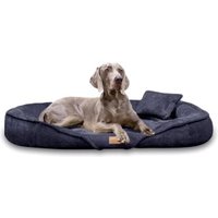 Tierlando XENIA - Orthopädisches Hundebett / Hundesofa anthrazit 1,45 m, 20 cm, 1,05 m von Tierlando
