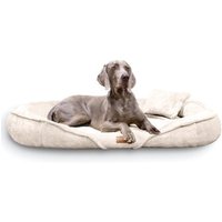 Tierlando XENIA - Orthopädisches Hundebett / Hundesofa creme 1,15 m, 20 cm, 90 cm von Tierlando