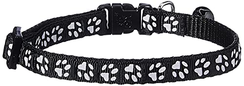 Halsband für Katzen und kleine Hunde, mit Glöckchen, Größenverstellbar, Schwarz Halsband für Katzen und kleine Hunde, mit Glöckchen, Größenverstellbar, Schwarz von Tierlieb L