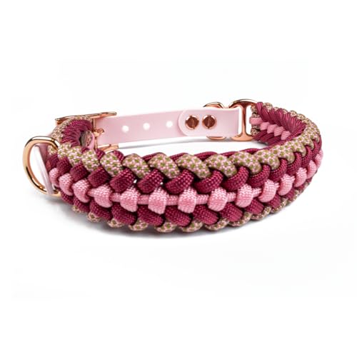 Hundehalsband Tierluxe Foxy Handgemacht Paracord Biothane (Leben, XXXL Halsumfang 50-57 cm) von Tierluxe