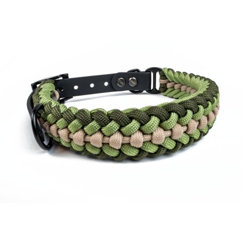 Hundehalsband Tierluxe Foxy Handgemacht Paracord Biothane (Welt, XXXL Halsumfang 50-57 cm) von Tierluxe