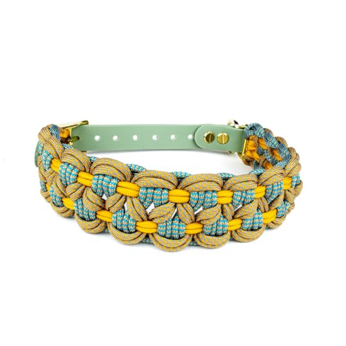 Hundehalsband Tierluxe Welle Paracord Biothane (Sommer, XXL Halsumfang 45-51 cm) von Tierluxe