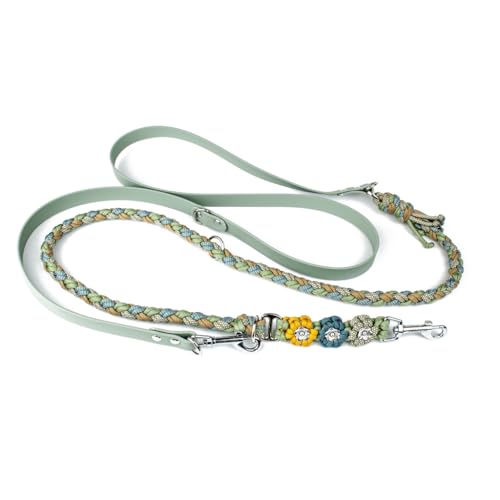 Hundeleine Tierluxe Blumen Biothane Paracord (Sonnengarten, S Lienelänge: 200 cm) von Tierluxe