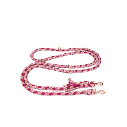 Hundeleine Tierluxe Foxy Handgemacht Paracord (Pink, M Lienelänge: 250 cm) von Tierluxe