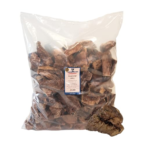 Schwenner Rinderlunge getrocknet – Hundeleckerli aus Trockenfleisch, Hunde Snacks, Trainingsleckerli Hund, Kauartikel Hund groß & klein – 2500g von Tiernahrung Schwenner