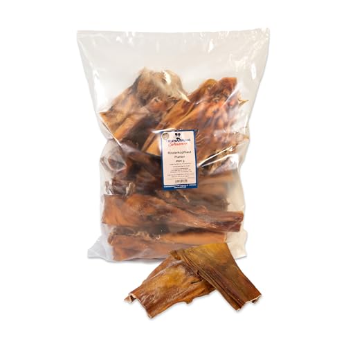 Tiernahrung Schwenner Rinderkopfhautplatten getrocknet - Dog Snacks Zahnpflege Hund - Hunde Kauartikel 2500g von Tiernahrung Schwenner