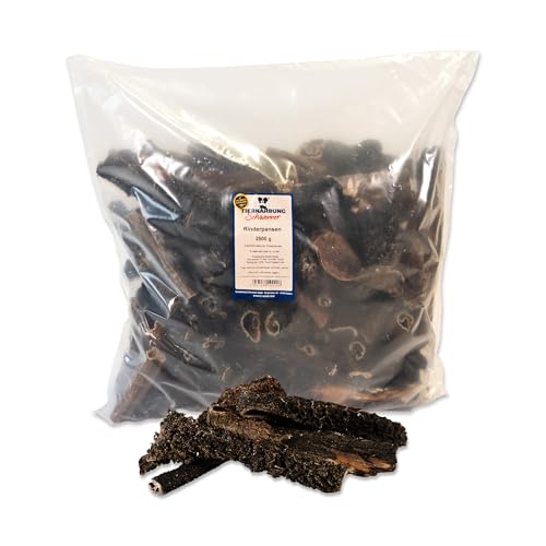 Tiernahrung Schwenner Rinderpansen für Hunde getrocknet – Dog Snacks - gesunde Kaustangen für Hunde 2500g 12cm von Tiernahrung Schwenner