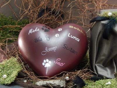 Hochwertige Folienbeschriftung auf Tierurne - Tierurnen Petra Staadt (Silber, Schriftart B) von Tierurnen Petra Staadt