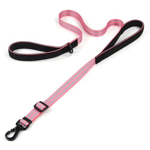 Tiffpaws Verstellbare Hundeleine mit doppeltem Griff, doppelt weich gepolsterte Griffe, Hundeleine für Verkehrskontrolle, hitzebeständige lange Leinen, perfekt für Spaziergänge und Training von Tiffpaws Verstellbare Hundeleine mit doppeltem Griff, doppelt weich gepolsterte Griffe, Hundeleine für Verkehrskontrolle, hitzebeständige lange Leinen, perfekt für Spaziergänge und Training von von Tiffpaws