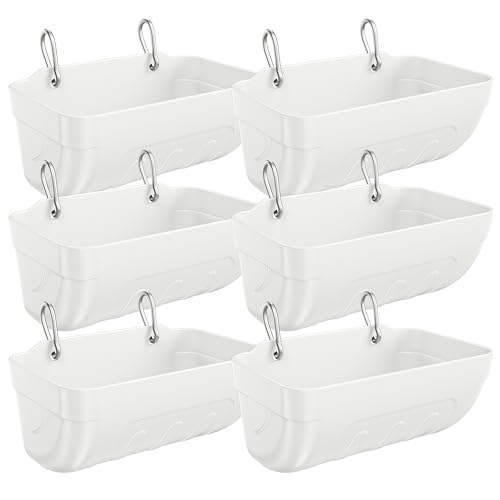 Tiflev Ziegenfutterspender zum Aufhängen, 6 Stück, 3,5 Quart, Hühnertränke, Futtertrog für Geflügel, Vieh, Weiß Tiflev Ziegenfutterspender zum Aufhängen, 6 Stück, 3,5 Quart, Hühnertränke, Futtertrog für Geflügel, Vieh, Weiß von Tiflev