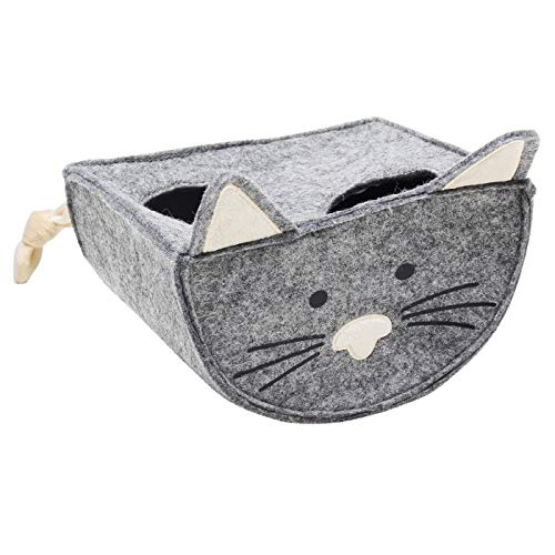 Tiger Cat Wippe Winni 16,5 x 13 x 13cm Ball Leoprint Katzenspielzeug Grau Katzenohren Filz Intelligenzspielzeug Tiger Cat Wippe Winni 16,5 x 13 x 13cm Ball Leoprint Katzenspielzeug Grau Katzenohren Filz Intelligenzspielzeug von Tiger Cat