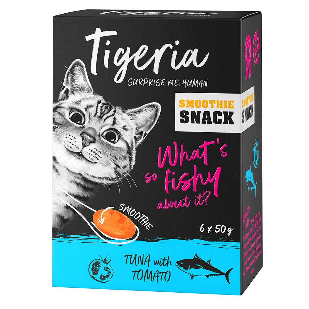 Sparpaket Tigeria Smoothie Snack 24 x 50 g - Thunfisch mit Tomate von Tigeria