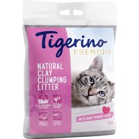 Tigerino Premium Katzenstreu 2 x 12 kg - Sparpaket - Babypuderduft von Tigerino