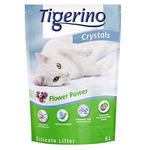 Tigerino Crystals Flower Power Katzenstreu, 6 x 5 l von Tigerino