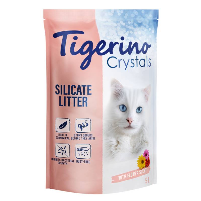 Tigerino Crystals Katzenstreu – Blütenduft - 6 x 5 l von Tigerino