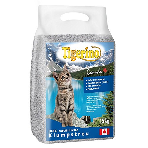 Tigerino Doppelpack Canada Katzenstreu-Sensitive (Parfümfrei) 2 x 12kg von Tigerino