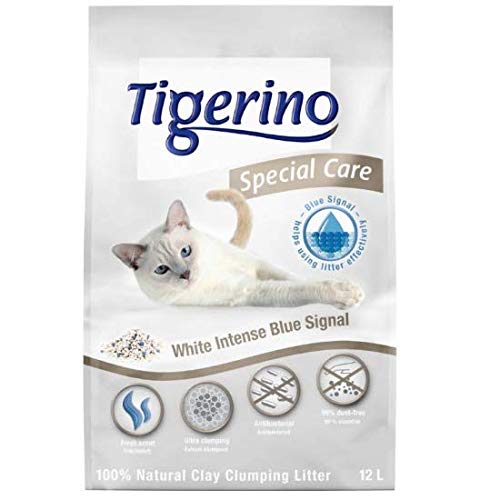 Antibakterielles Special Care Katzenstreu - White Intense Blue Signal 12L von Tigerino