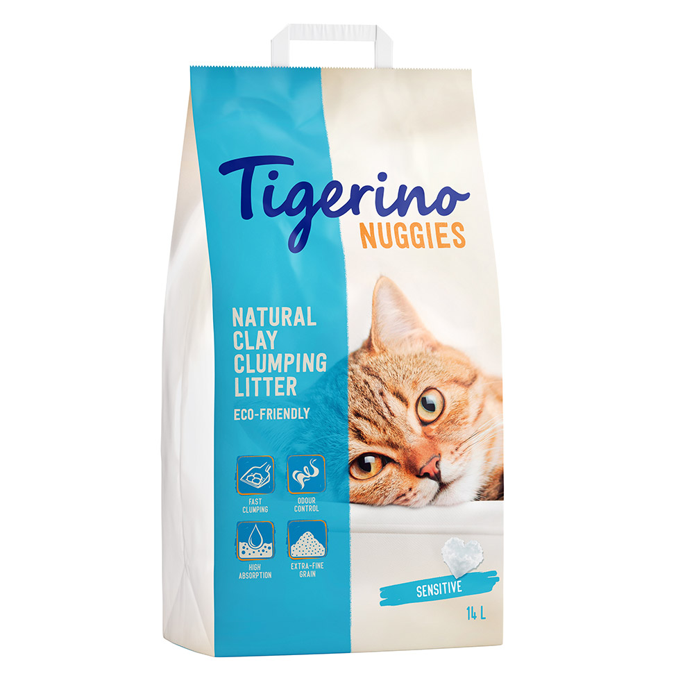 Tigerino Nuggies Katzenstreu 14 l Sensitive (parfümfrei) von Tigerino