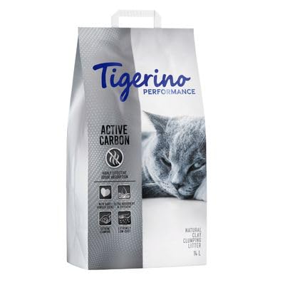 Tigerino - Performance Katzenstreu (Active Carbon) | Babypuderduft | 14L von Tigerino