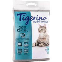 Tigerino Performance Odour Control Katzenstreu mit Natron – parfümfrei - 12 kg von Tigerino