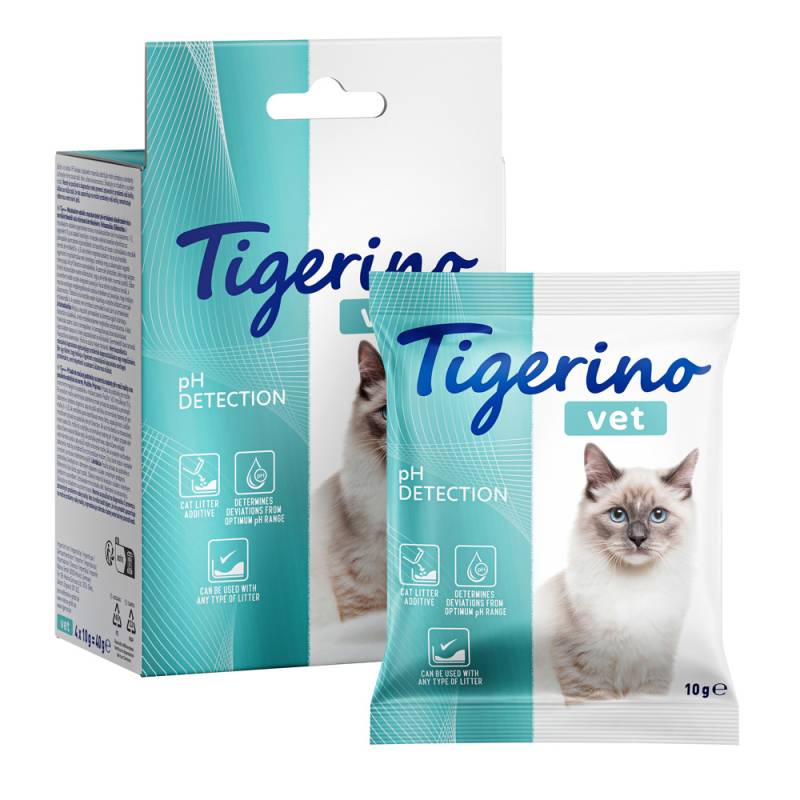 Tigerino VET Katzenstreu-Zusatz - pH-Wert Bestimmung im Katzenurin - 4 x 10 g von Tigerino