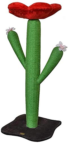 Mehrstöckiger Kratzbaum Plüsch Wohnung Katzenturm für Indoor Katzen Katzenmöbel Katzenhaus Kaktusförmiger Sisal Kratzbaum Blumenförmige Flanell Katzenbett Spielplatz Möbel für Katzen Spielen von Tiiiopkvvv