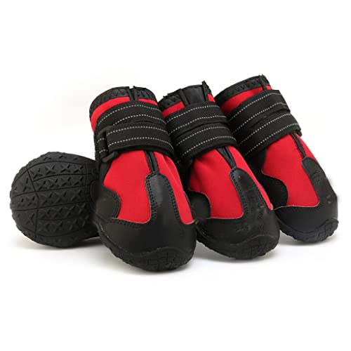 Tiiiopkvvv 4 Artikel/Kleidung Kleidung Hundeschuhe Hundeschuhe Warme Schnee Regen Kleidung Schuhe Zhong Nr. Japanisch für große Hunde (Farbe: A, Größe: Größe 4) (A Größe 1) von Tiiiopkvvv
