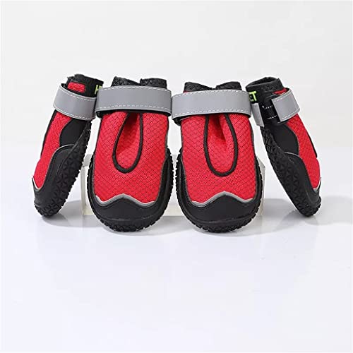 Tiiiopkvvv 4 Stück Schuhe für Hunde Weiches Material Qualität Umfassende Schuhe Trageschutz Ristreflex (Farbe: A, Größe: Größe 4) (A Größe 3) von Tiiiopkvvv