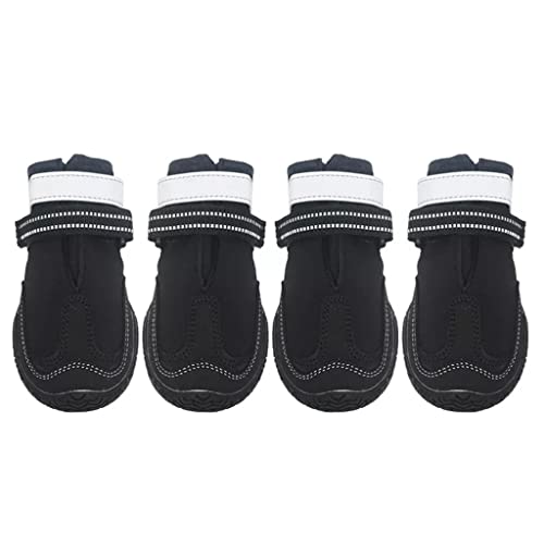 Tiiiopkvvv 4 Stück warme Winterstiefel für den Innenbereich, verschleißfeste Welpenschuhe, Outdoor-Hundebedarf (Farbe: A, Größe: Größe 4) (A Größe 6) von Tiiiopkvvv