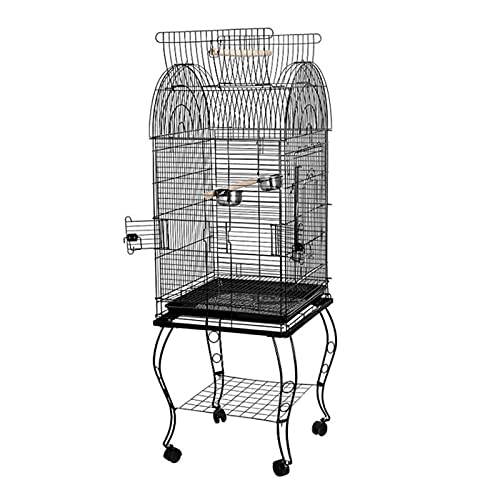 Tiiiopkvvv 59 x 59 x 150 cm Vogelkäfig Garten Outdoor Indoor Papageienkäfig Nest Schmiedeeisen Vogelkäfig mit 4 Rollen Vogelstangen Tiiiopkvvv 59 x 59 x 150 cm Vogelkäfig Garten Outdoor Indoor Papageienkäfig Nest Schmiedeeisen Vogelkäfig mit 4 Rollen Vogelstangen von Tiiiopkvvv