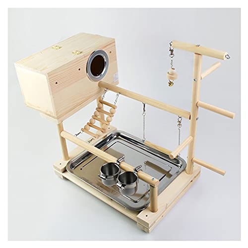 Tiiiopkvvv Peony Little Sun Papageienholzständer Vogelkäfig Sitzstange Brutkasten Vogelnest Vogelhaus Bodenständer geeignet für Sittiche Liebe Vogel Kanarienvögel Sitzstangen (Messing) von Tiiiopkvvv