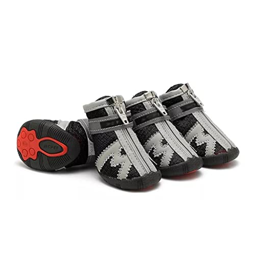 Tiiiopkvvv Regen- und Schneestiefel für Hunde, Welpen, Haustierzubehör, 4 Stück/Set, niedliche Hundeschuhe (Farbe: A, Größe: Größe 4) (A-Größe 2) von Tiiiopkvvv