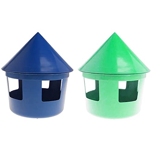 Tiiiopkvvv Vogelwasserflasche Mini Vogel Papagei Futter Wassernapf Futterspender Kunststoff Futterhaus Papagei Futterbox Multi-Groove Vogelkäfig Futterhalter Vogelfutterspender (Farbe: A) von Tiiiopkvvv