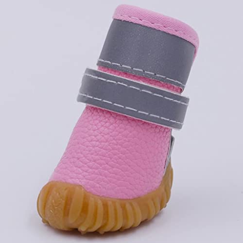 Tiiiopkvvv Winter-Hundeschuhe aus Leder für kleine Hunde, rutschfest, Chihuahua, York, Teddy, Haustier, Katzenstiefel, Socken, weiche Sohle (Farbe: Blau, Größe: 5 Code) (5 Code) von Tiiiopkvvv