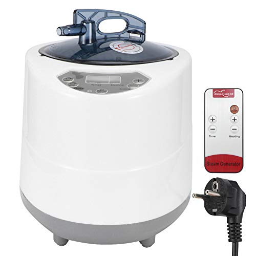 Tiiyee Sauna Dampfgenerator, Sauna Körper Dampfgenerator Tragbare Begasungsmaschine Edelstahl Topfgenerator mit Smart Touch Button Fernbedienung für Duschbad Home Bath Spa 2.8L von Tiiyee