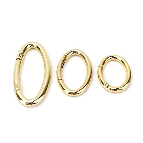 10Pcs 25/29/37/56mm Metall Buckel Öffnungsfähiges Oval Ring für Bag-Gurt-Bügel Hundeketten-Snap-Haken-Schlüsselanhänger Hell Gold, 29mm von TikTako