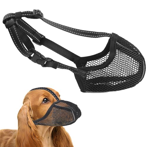Große Maulkorb, Netzmaulkorb Weicher, Hundemaulkorb Verstellbare für Mittelgroße und Große Hunde, Atmungsaktiv Maulkorb Reflektierende, Hunde Mesh Prevent Beißen Kauen Große Maulkorb, Netzmaulkorb Weicher, Hundemaulkorb Verstellbare für Mittelgroße und Große Hunde, Atmungsaktiv Maulkorb Reflektierende, Hunde Mesh Prevent Beißen Kauen von Tikplus
