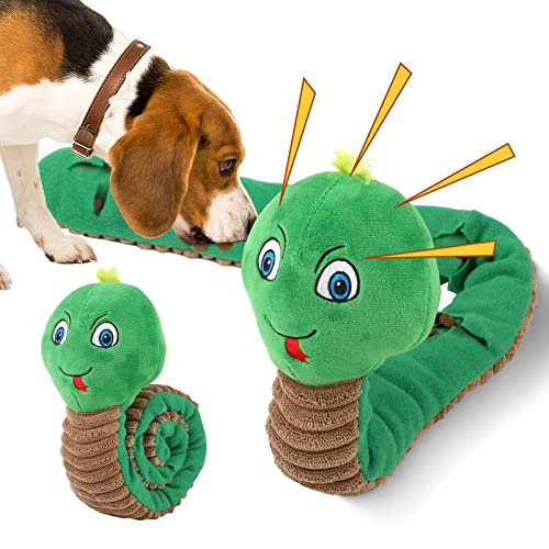 Hundespielzeug Intelligenz, Intelligenzspielzeug für Kleine Medium Hund, Quietschendes Hundespielzeug zum Stressabbau, Hundespielzeug Schnupftabak für Puzzle und Nahrungsinstinkttraining (Grüne) von Tikplus