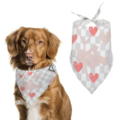 Bandanas Für Hunde Flamingo Rosa Vögel Herz Patterns Hundeschal, Haustier Tuch Groß: 70 * 30CM Bandanas Für Hunde Flamingo Rosa Vögel Herz Patterns Hundeschal, Haustier Tuch Groß: 70 * 30CM von Tilivyx