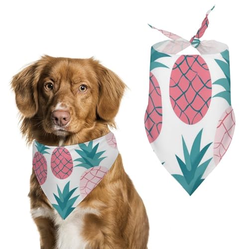 Hund Bandanas Ananas Muster Rosa Hundeschal Latztuch Für Haustiere Large: 70 * 30 cm von Tilivyx