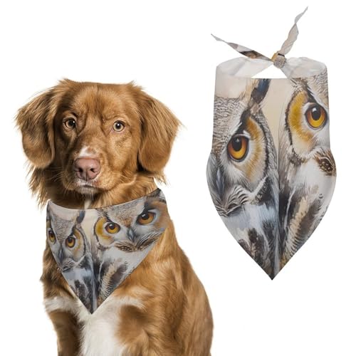 Hund Bandanas Aquarell Eulen Hundeschal Latztuch Für Haustiere Large: 70 * 30 cm von Tilivyx
